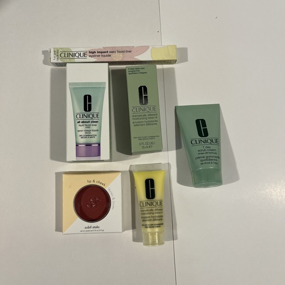 Clinique Other - Clinique 5 pc Skincare Travel Size Mixed Lot. NEW! Plus Subtl Stacks Lip&cheek